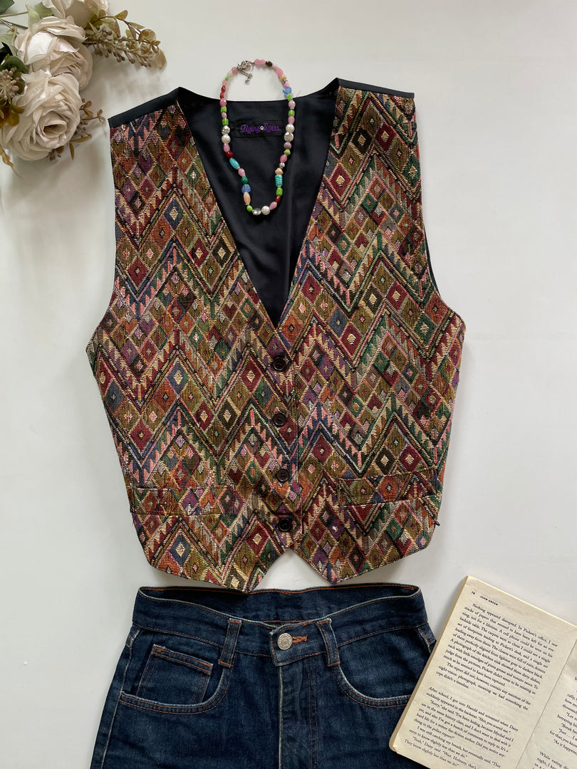 Tapestry Vintage Waistcoat-Bust 38