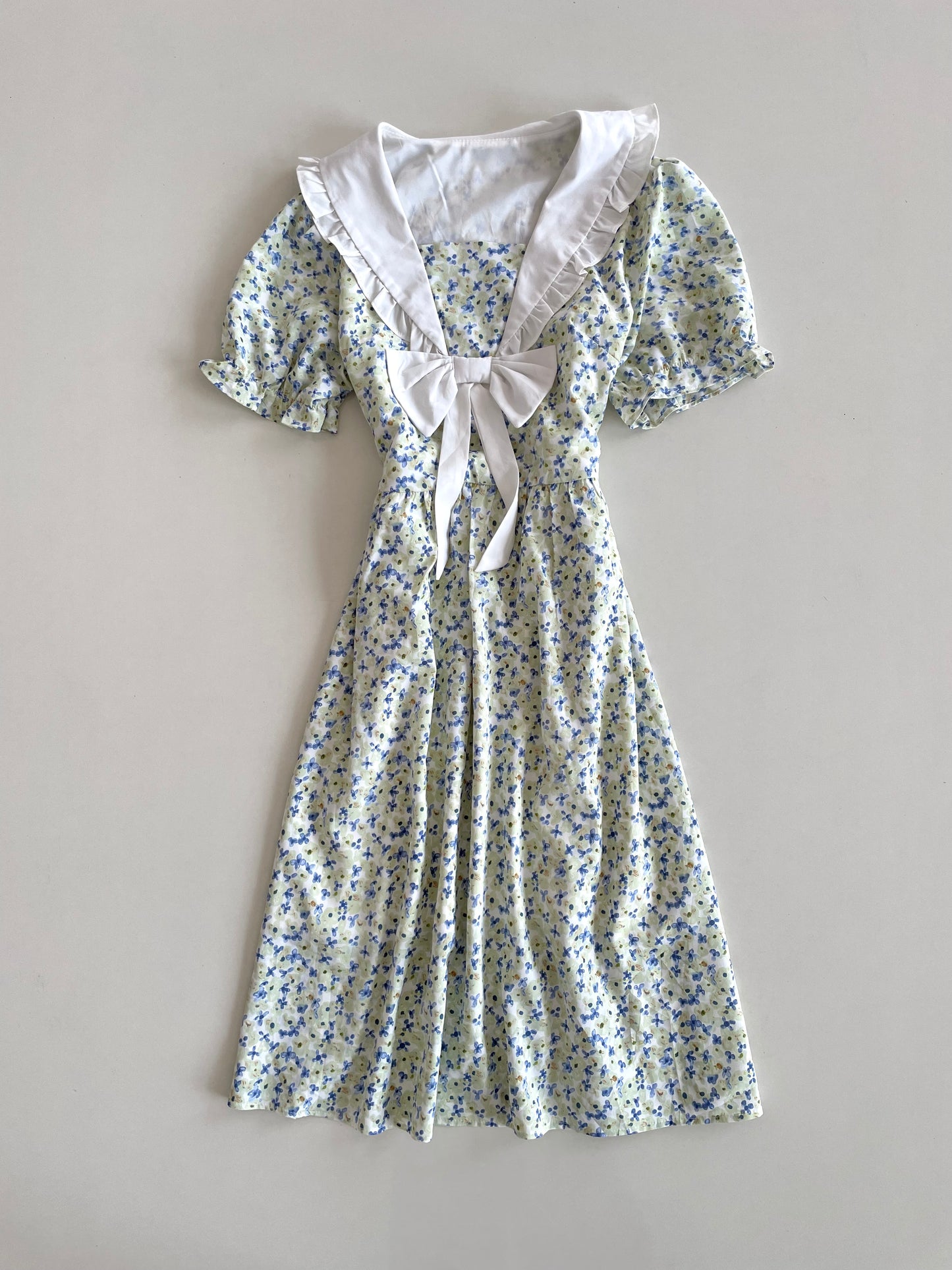 Korean Bow Dress-Bust 40