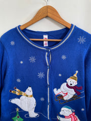 Embroidered Christmas Sweater-Bust 42