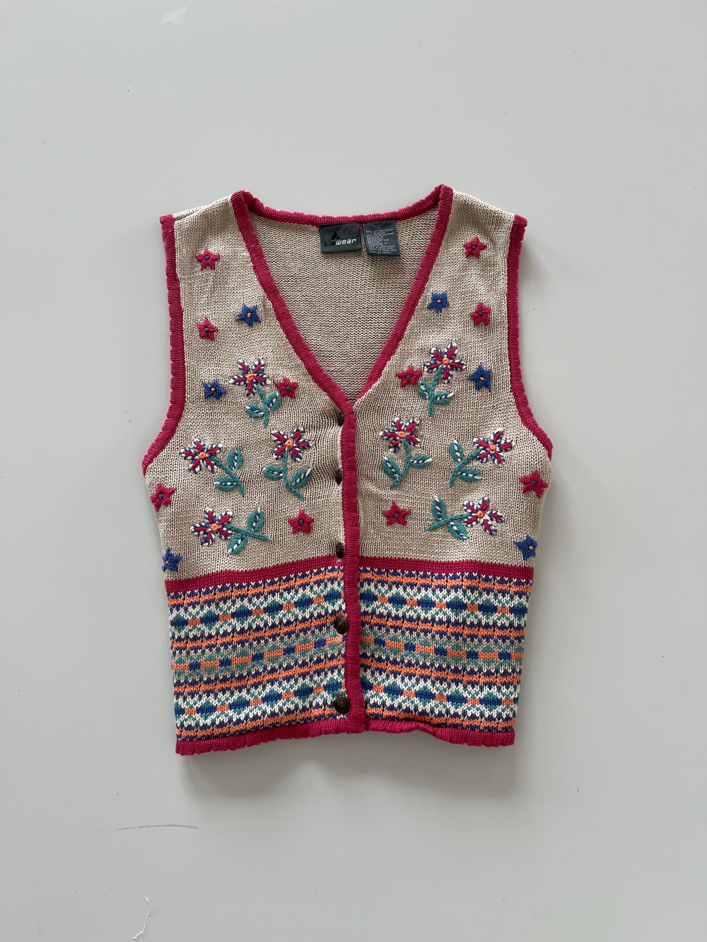 Liz Wear Embroidered Sweater-Bust 40