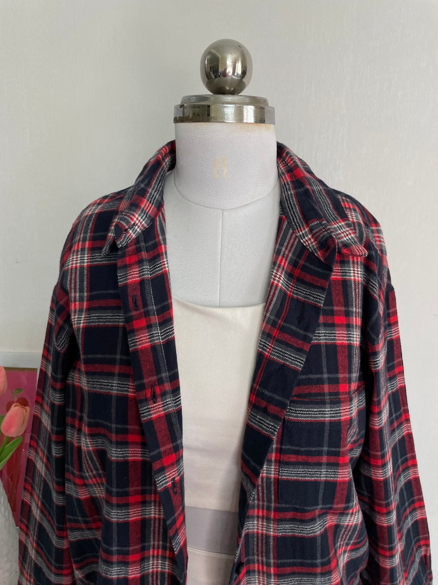 PLAID COTTON SHIRT - BUST 38