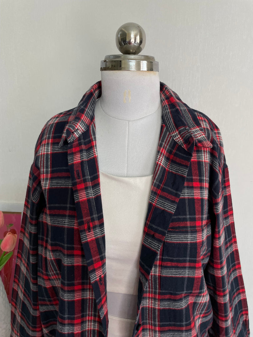 PLAID COTTON SHIRT - BUST 38