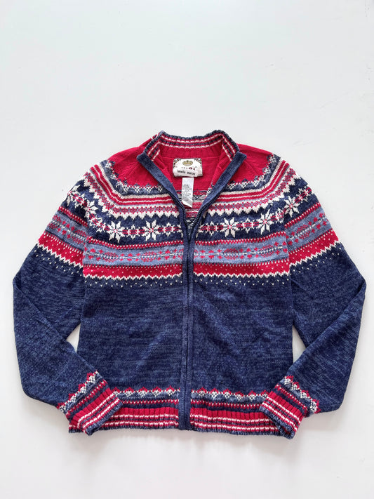 Lanella Murray Embroidered Zip Up Sweater-Bust 42