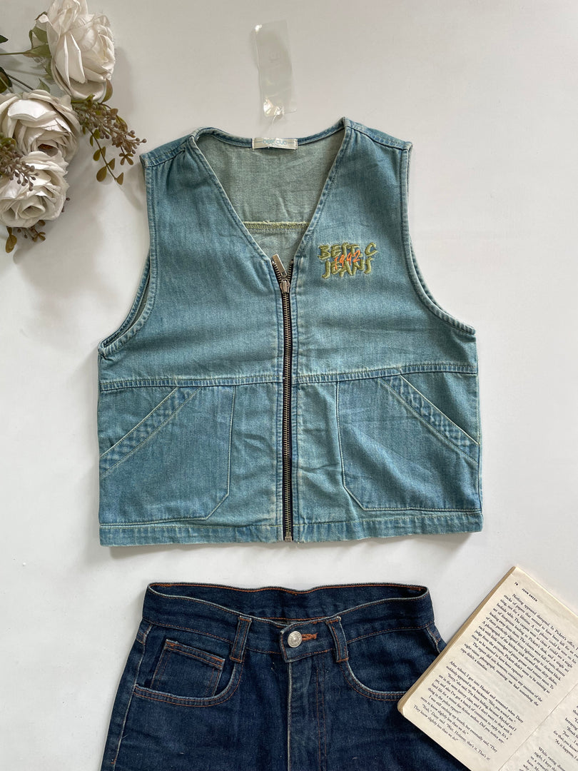 Denim Vest-Bust 32