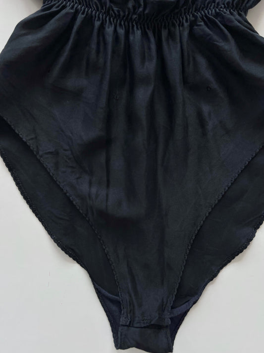 Vintage Silk Bodysuit-Bust 34
