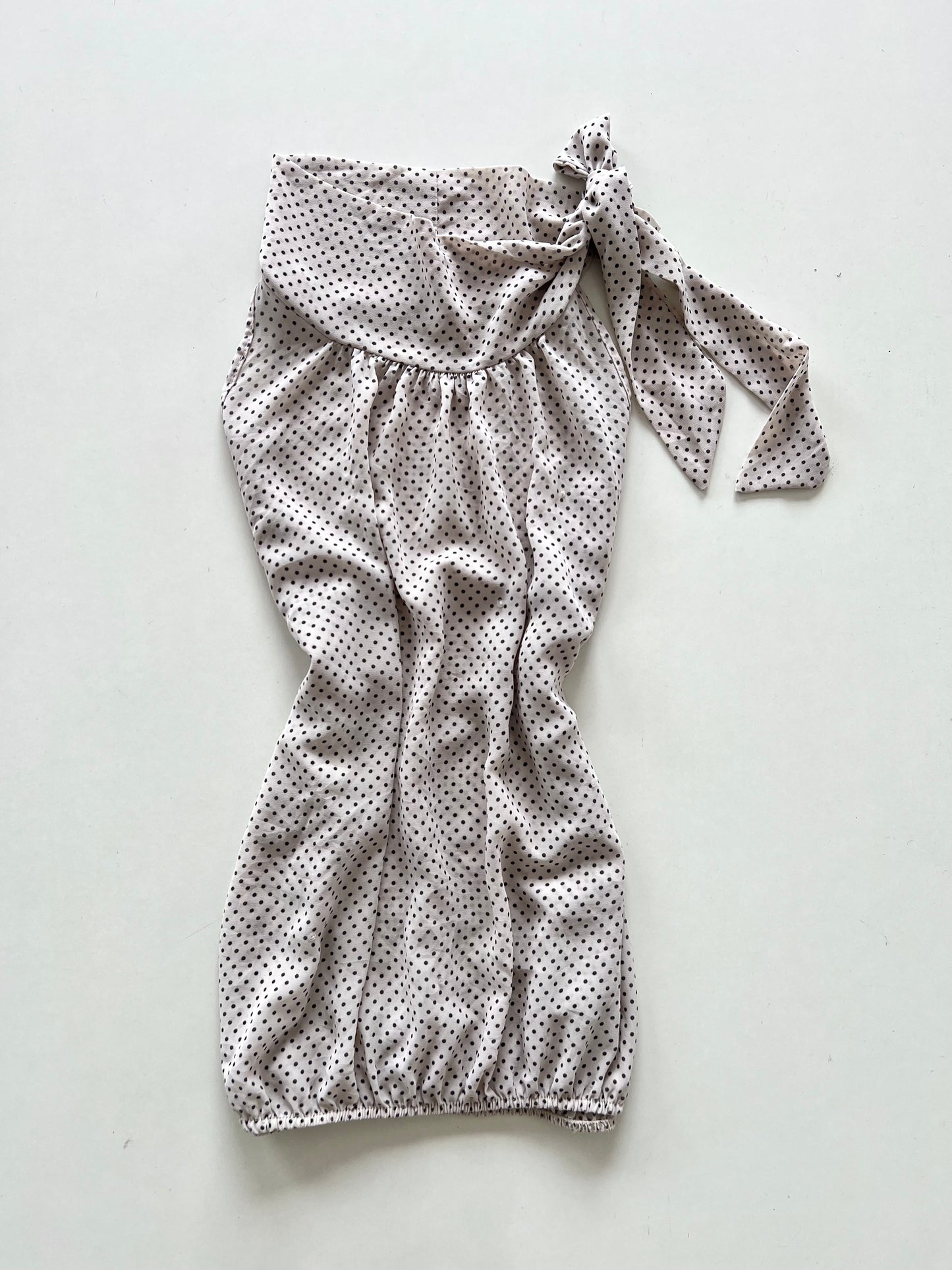 Polka Dot Side Knot Sheer Top-Bust 44