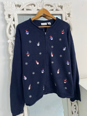 Croft & Barrow Embroidered Christmas Sweater-Bust 50