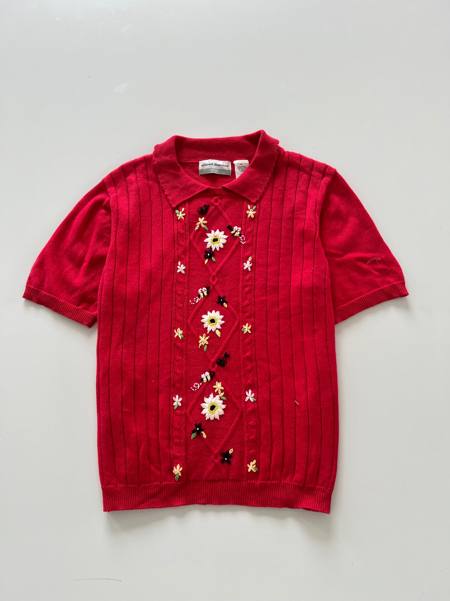 Alfred Dunner Embroidered Sweater-Bust 38