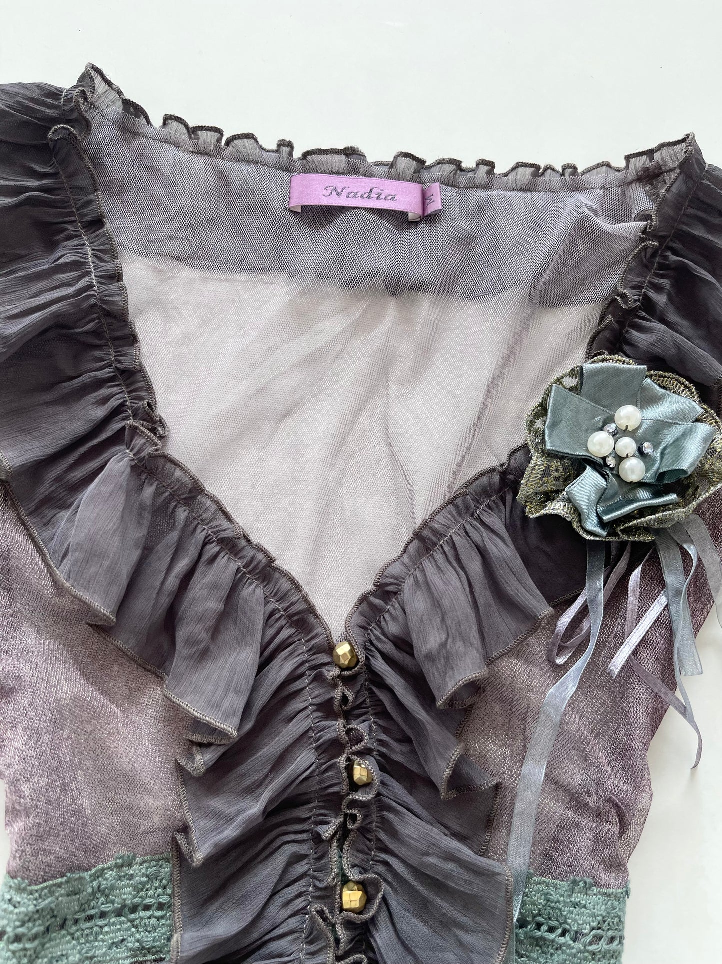 Nadia Vintage Sheer Top-Bust 36