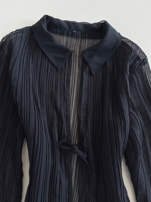 Pleated Sheer Top-Bust 38 to 40