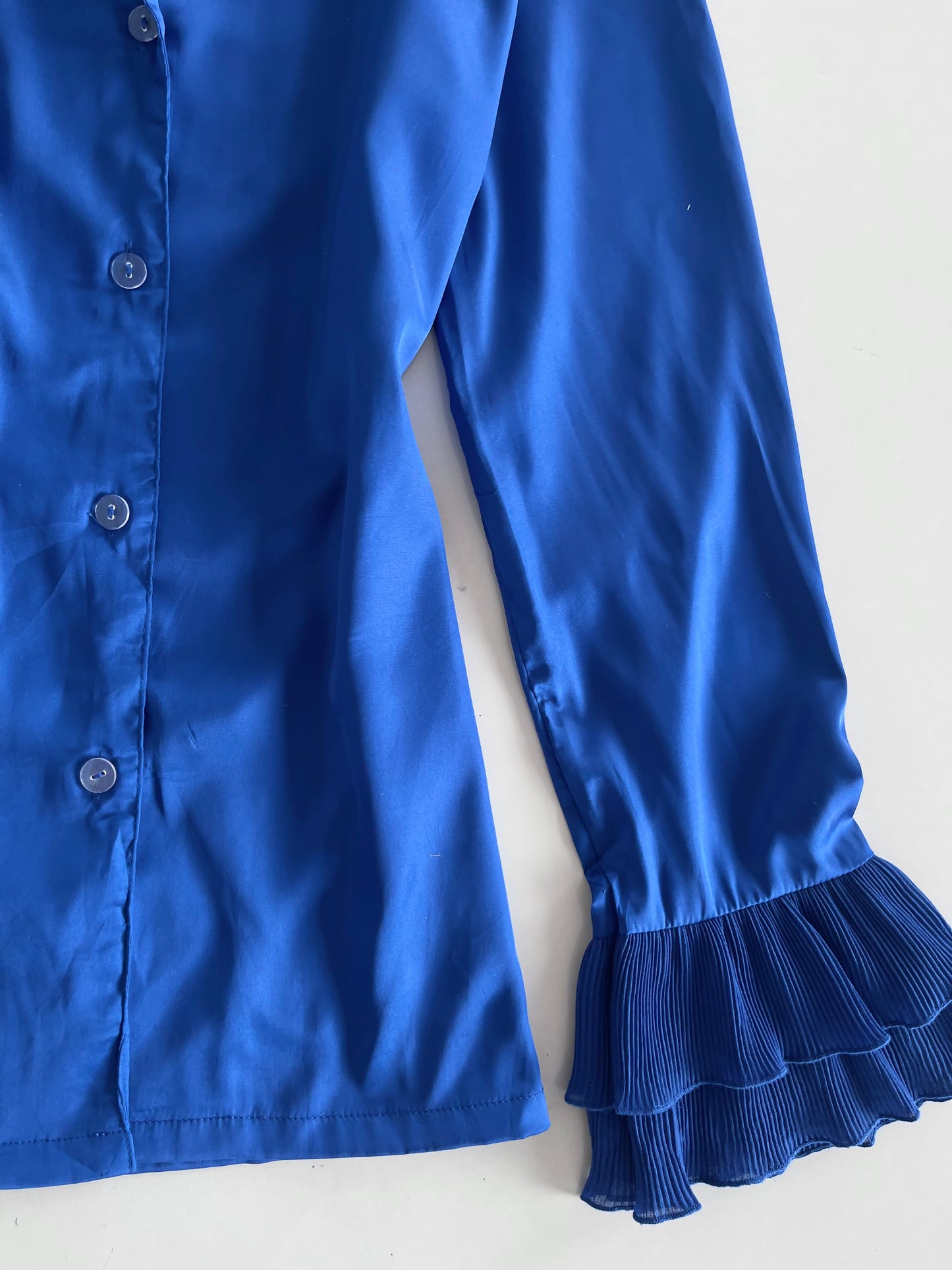Satin Ruffle Shirt-Bust 42