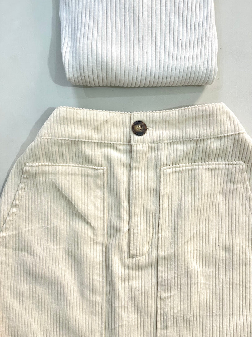 H&M Corduroy Skirt-Waist 26