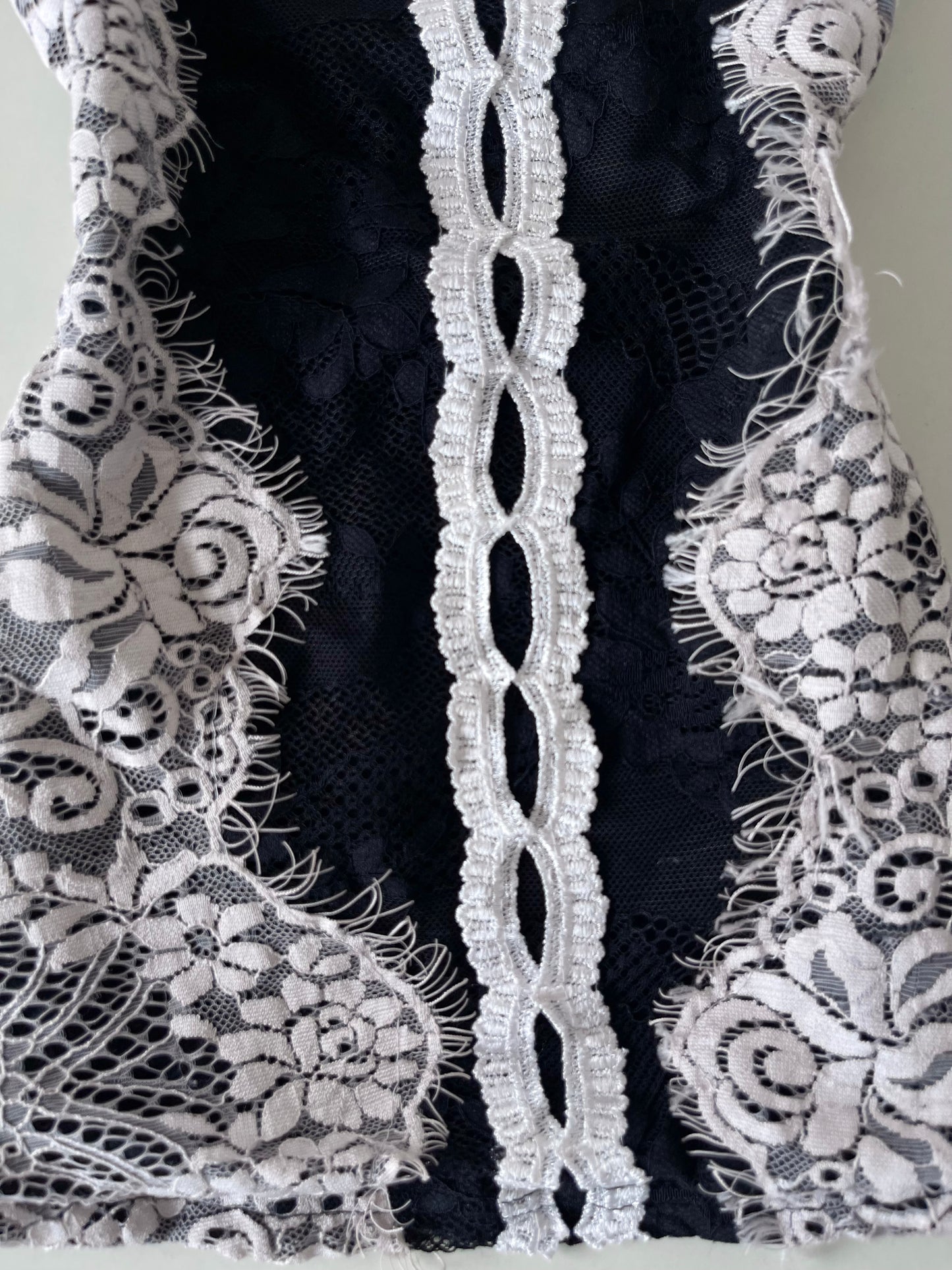 Back Sheer Lacy Top-Bust 30 to 32