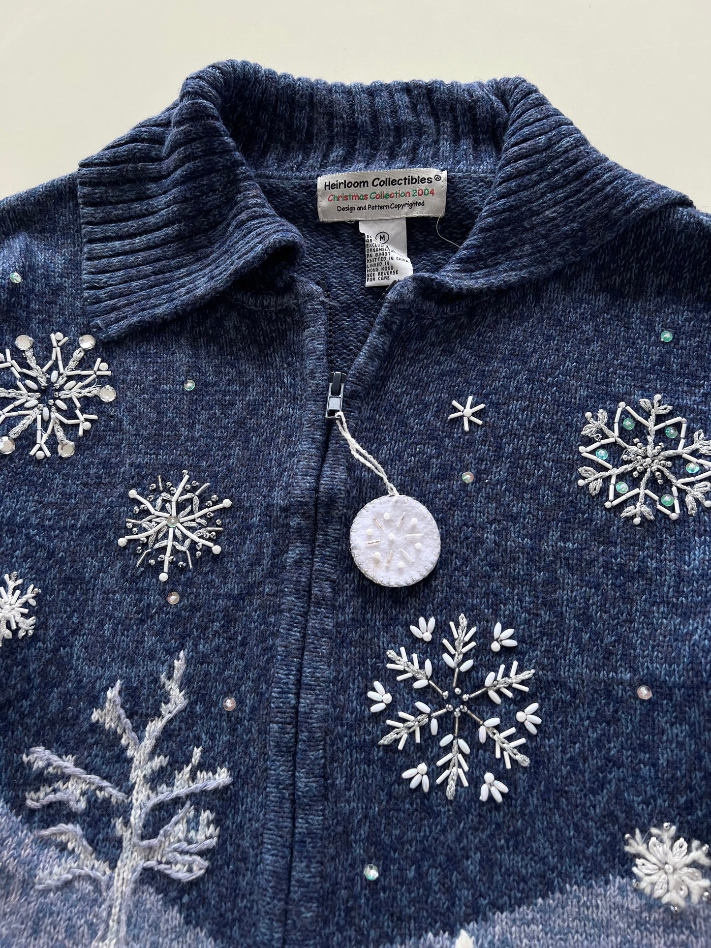 Heirloom Embroidered Christmas Sweater-Bust 44