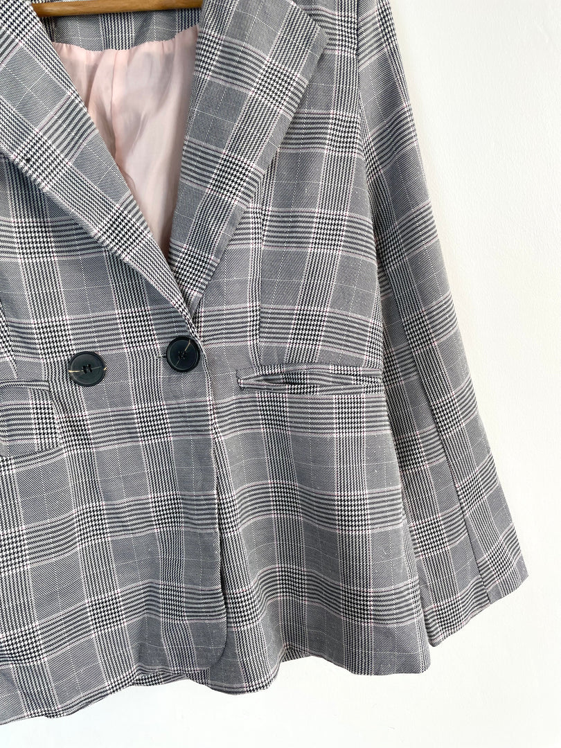 Checkered Vintage Blazer-Bust 38