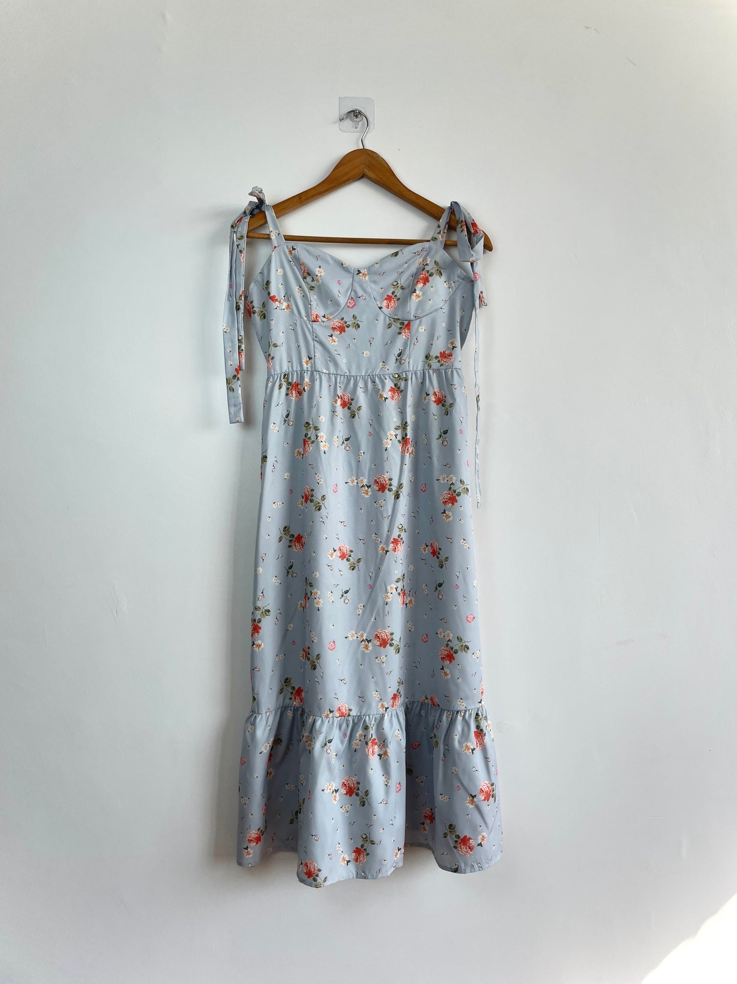 Floral Tie Up Dress-Bust 34