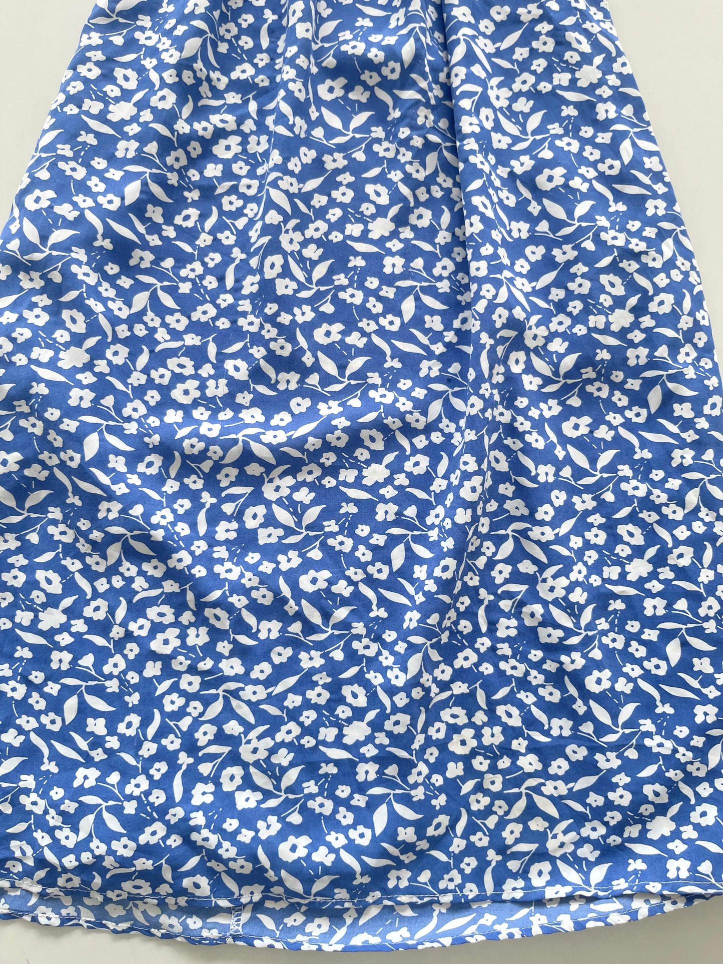 Floral Blue Dress-Bust 40 to 42