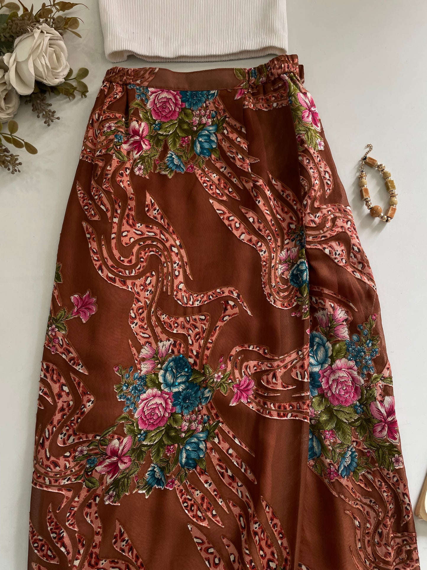Aalia Donna Brocade Long Skirt-Waist 26 to 28