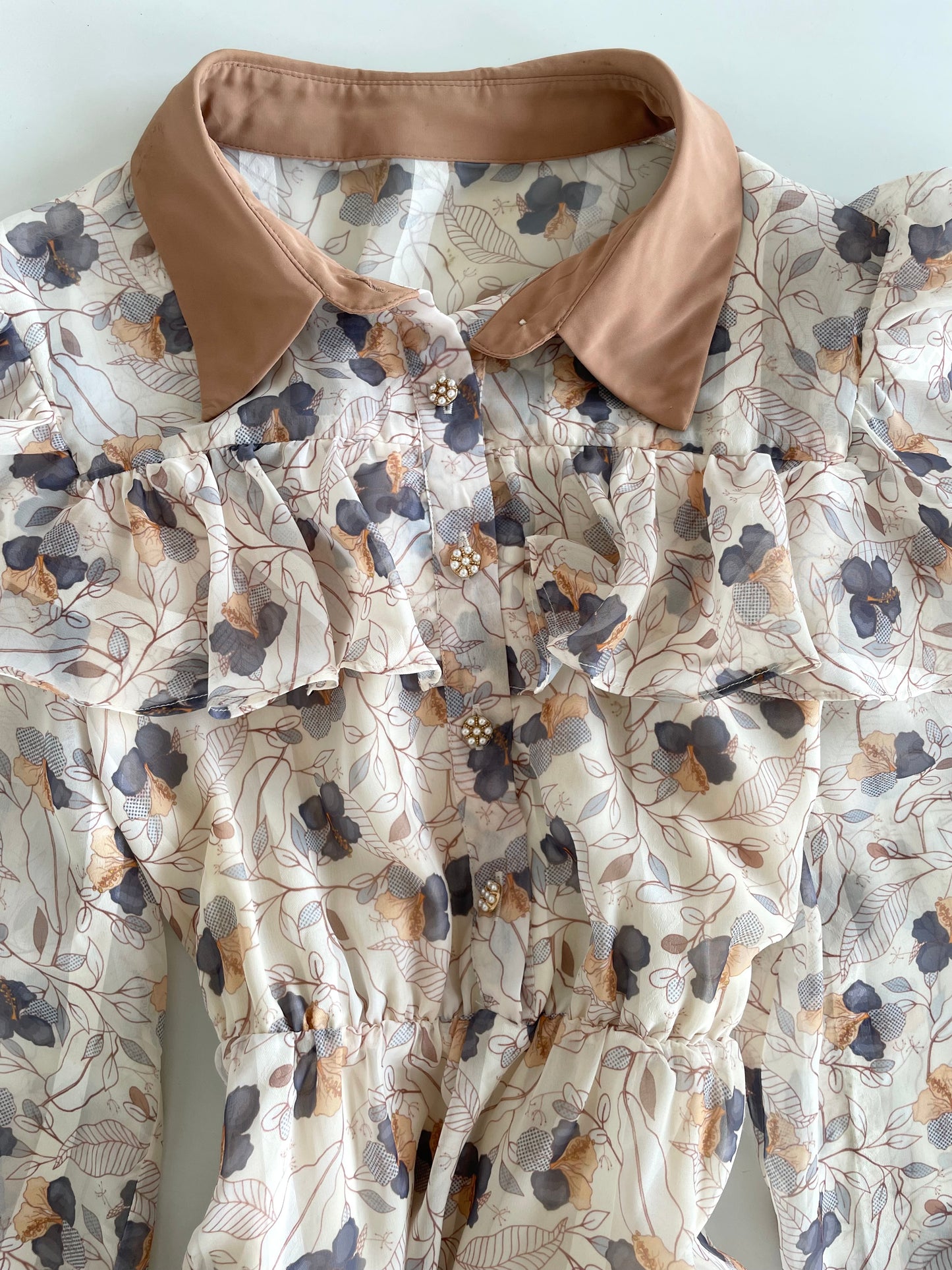 Ruffle Vintage Dress-Bust 38