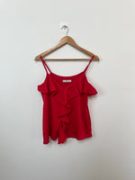 Load image into Gallery viewer, Red Ruffle Top-Bust 38