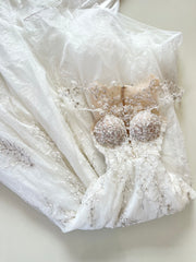 Fairycore Heavily Embroidered Vintage Dress-Bust 32