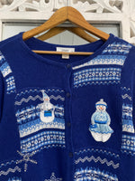Load image into Gallery viewer, Christopher &amp; Banks Embroidered Christmas Sweater-Bust 42