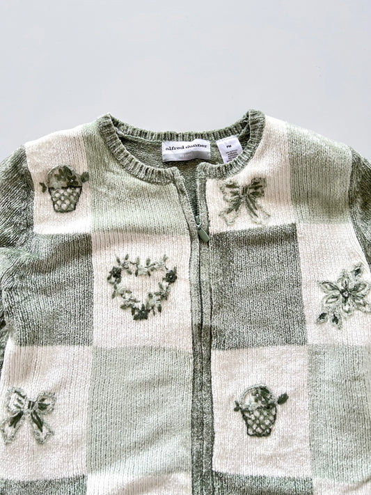 Alfred Dunner Embroidered Zipper-Bust 40