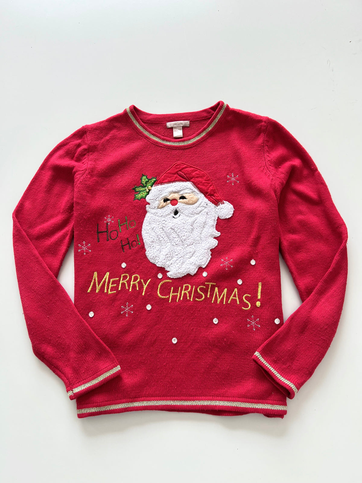 White Stag Embroidered Christmas Sweater-Bust 40
