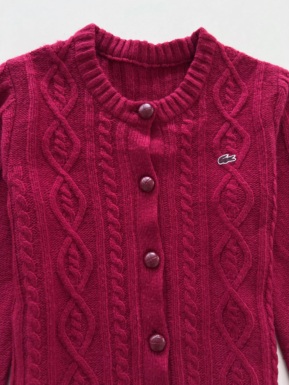 Lacoste 100%Wool Vintage Cardigan-Bust 34