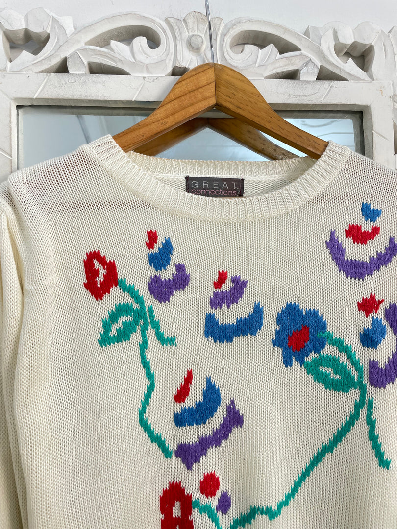 Embroidered Sweater-Bust 44