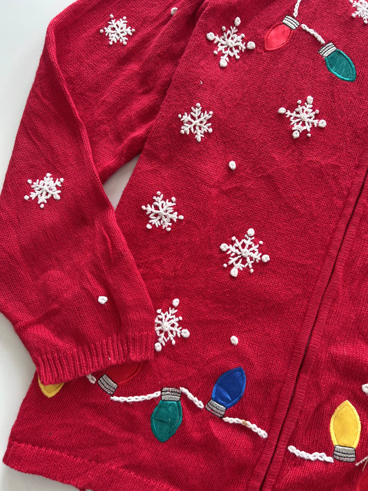 Avon Embroidered Christmas Sweater-Bust 50