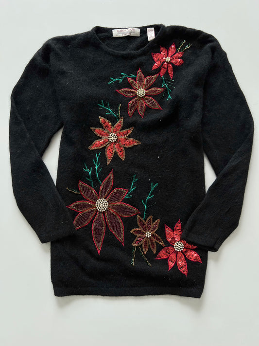 Karen Scott Hand Embroidered Sweater-Bust 44