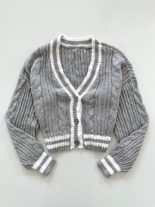 Solid Soft Sweater Cardigan-Bust 44