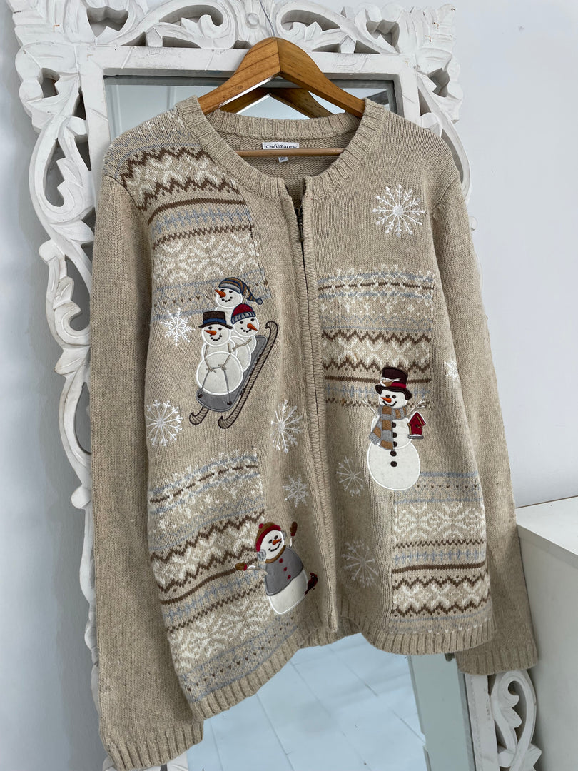 Croft & Barrow Embroidered Christmas Sweater-Bust 44