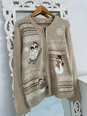 Croft & Barrow Embroidered Christmas Sweater-Bust 44