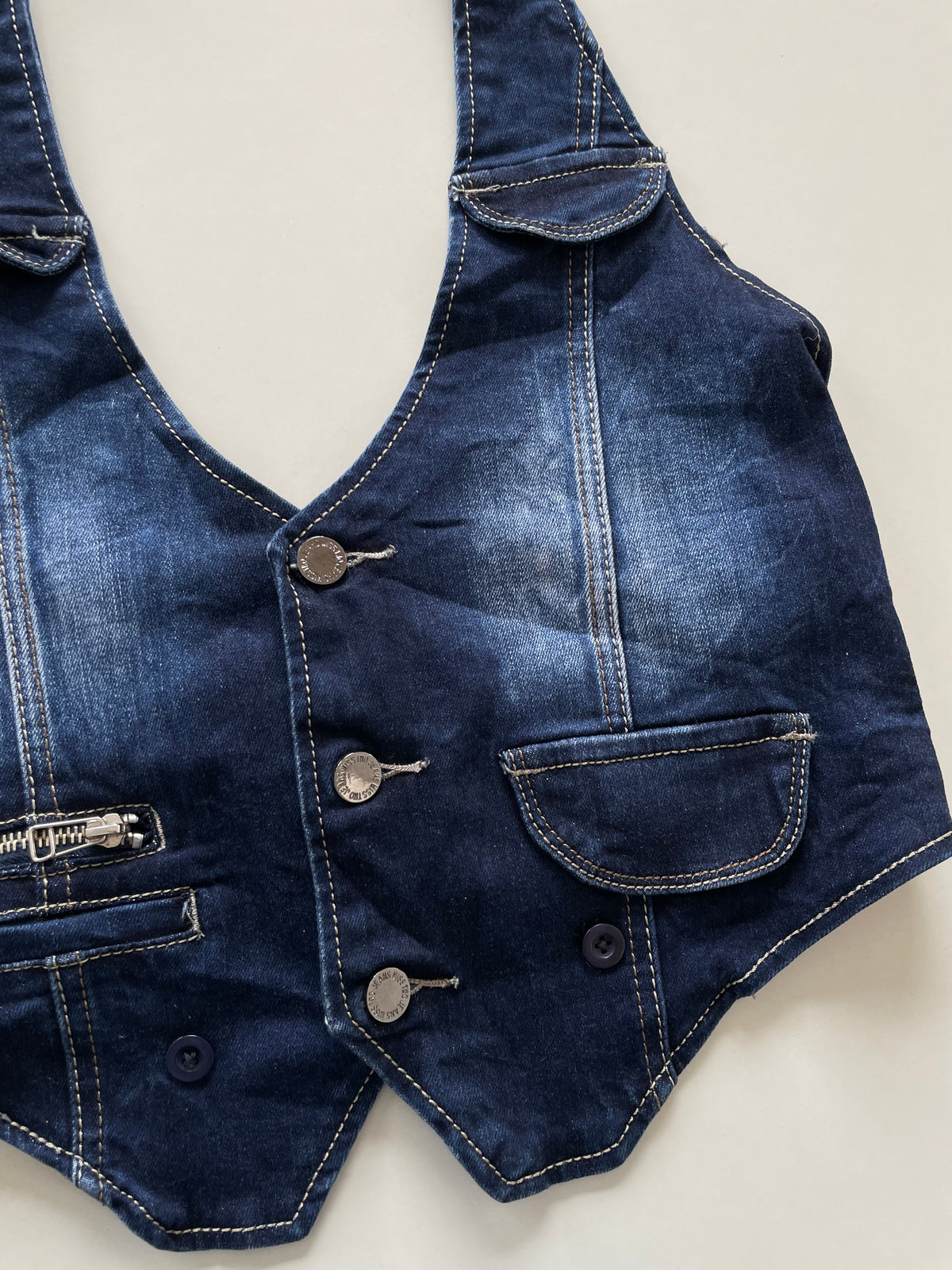 Denim Waistcoat-Bust 36