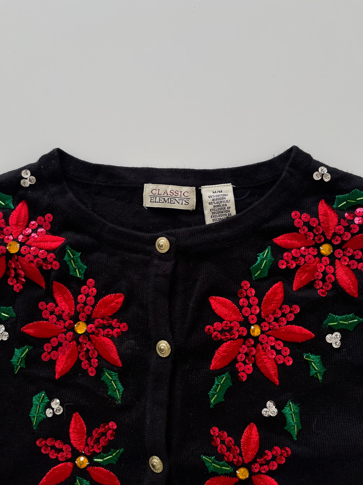 Classics Elements Hand Embroidered Cardigan Sweater-Bust 42