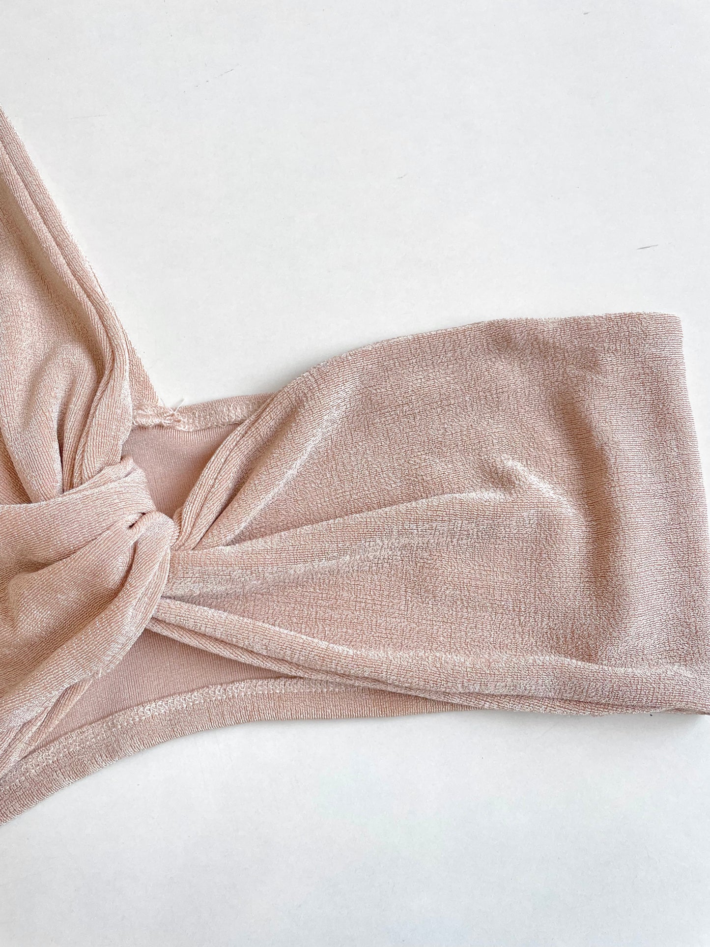 Beige One Shoulder Top-Bust 28 to 30