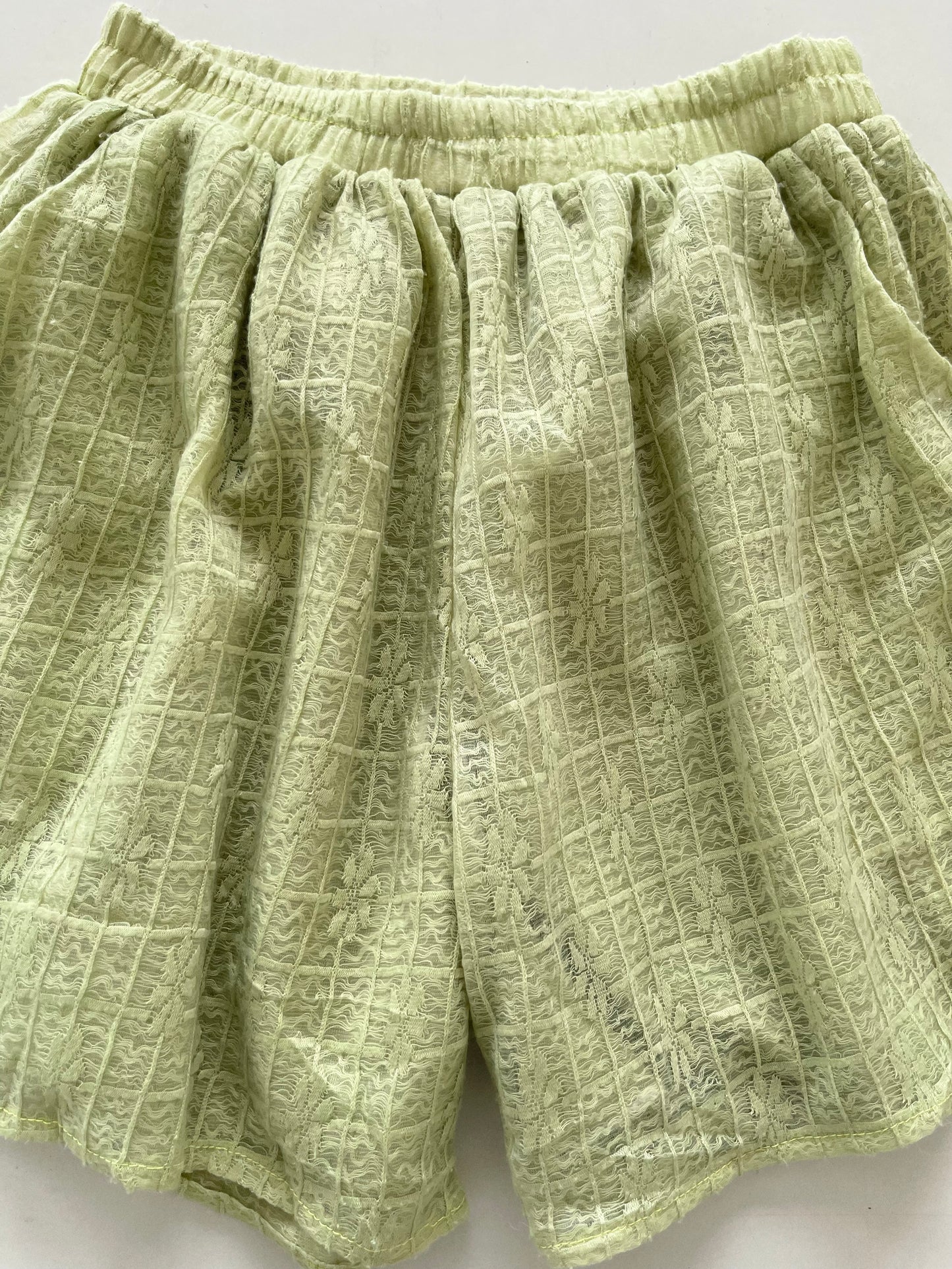 Pistachio Lace Shorts-Waist 24 to 32