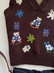 Chunky Sweater Vest-Bust 44