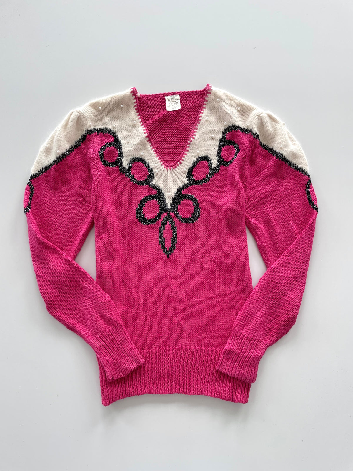 Pink Embroidered Sweater-Bust 40