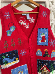 Holiday Edition Christmas Sweater Vest-Bust 46