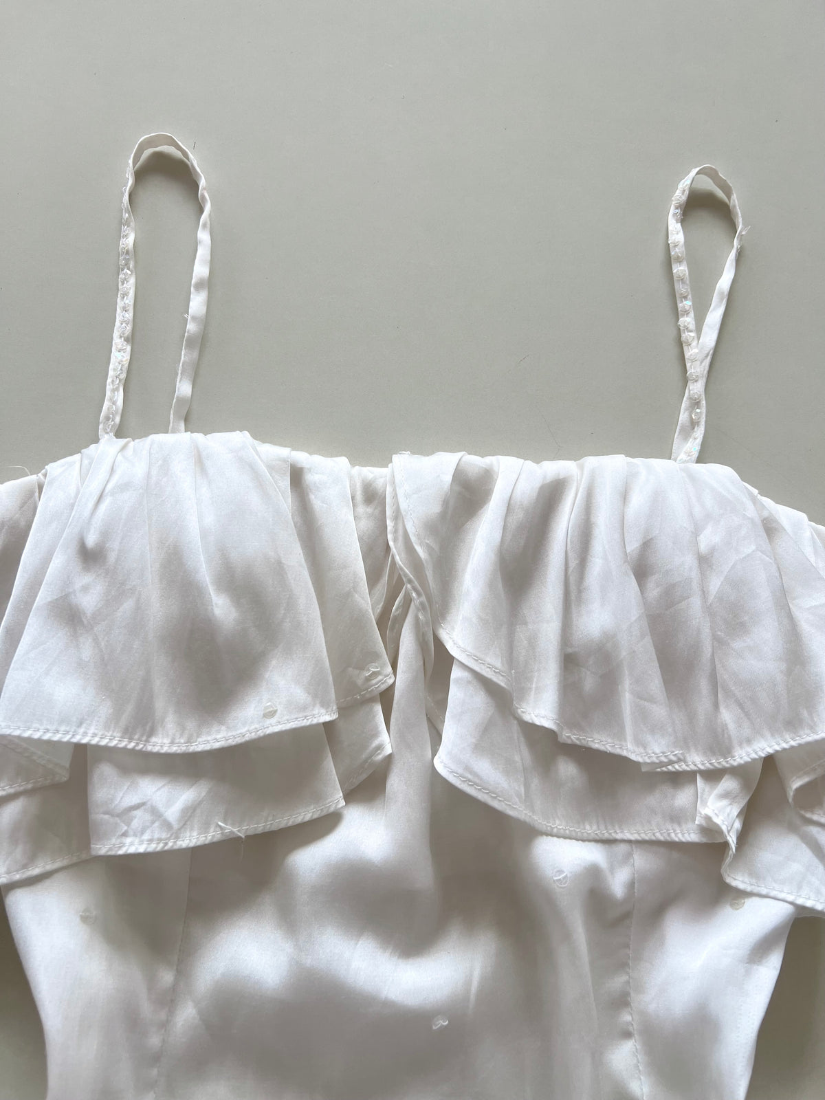 Satin Ruffle Top-Bust 34