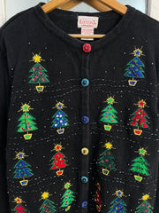 Embroidered Christmas Sweater-Bust 44