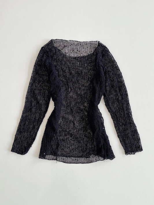 Dazy Sequin Mesh Top-Bust 44 to 48