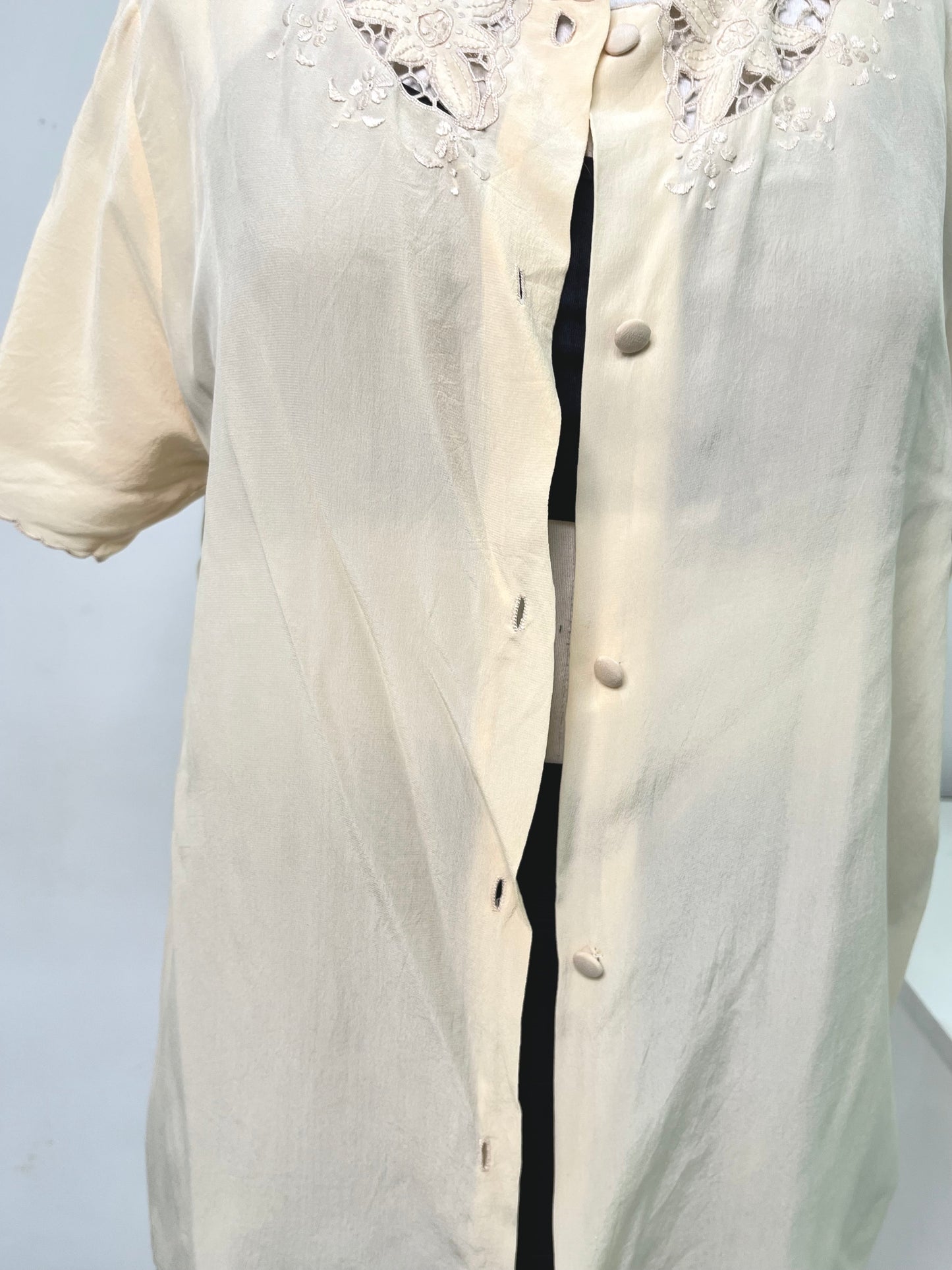 Milano Cutwork Pure Silk Shirt-Bust 42