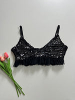 Load image into Gallery viewer, SEQUINS RUFFLE TOP - BUST 38 TO 40
