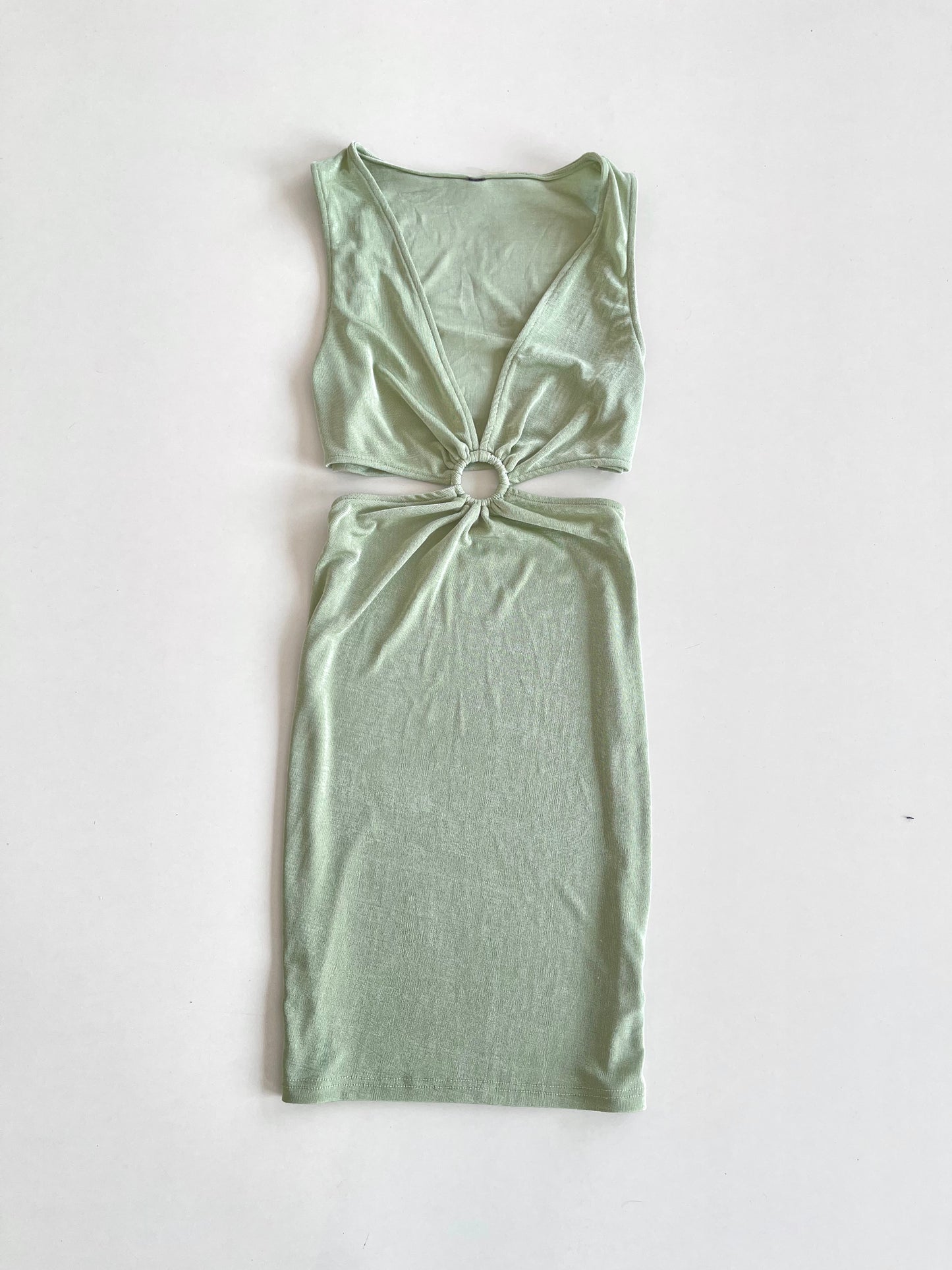 Cutout Mint Dress-Bust 36 to 38