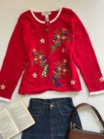 Load image into Gallery viewer, Tiara Embroidered Christmas Sweater-Bust 42
