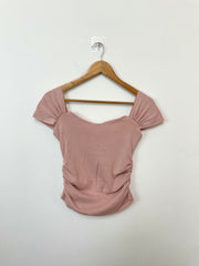 Blush Ribbed Top-Bust 34 to 38